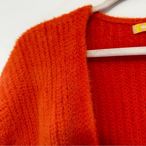 UO Orange Fuzzy Wrap Sweater XS - Picture 9 of 10